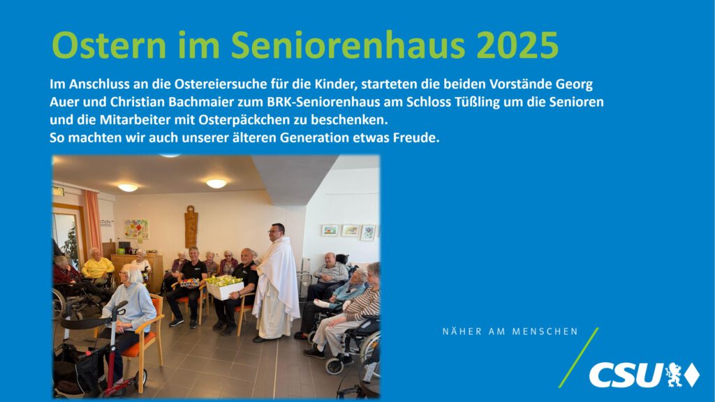 Spenden der CSU Teising an an das Seniorenhaus